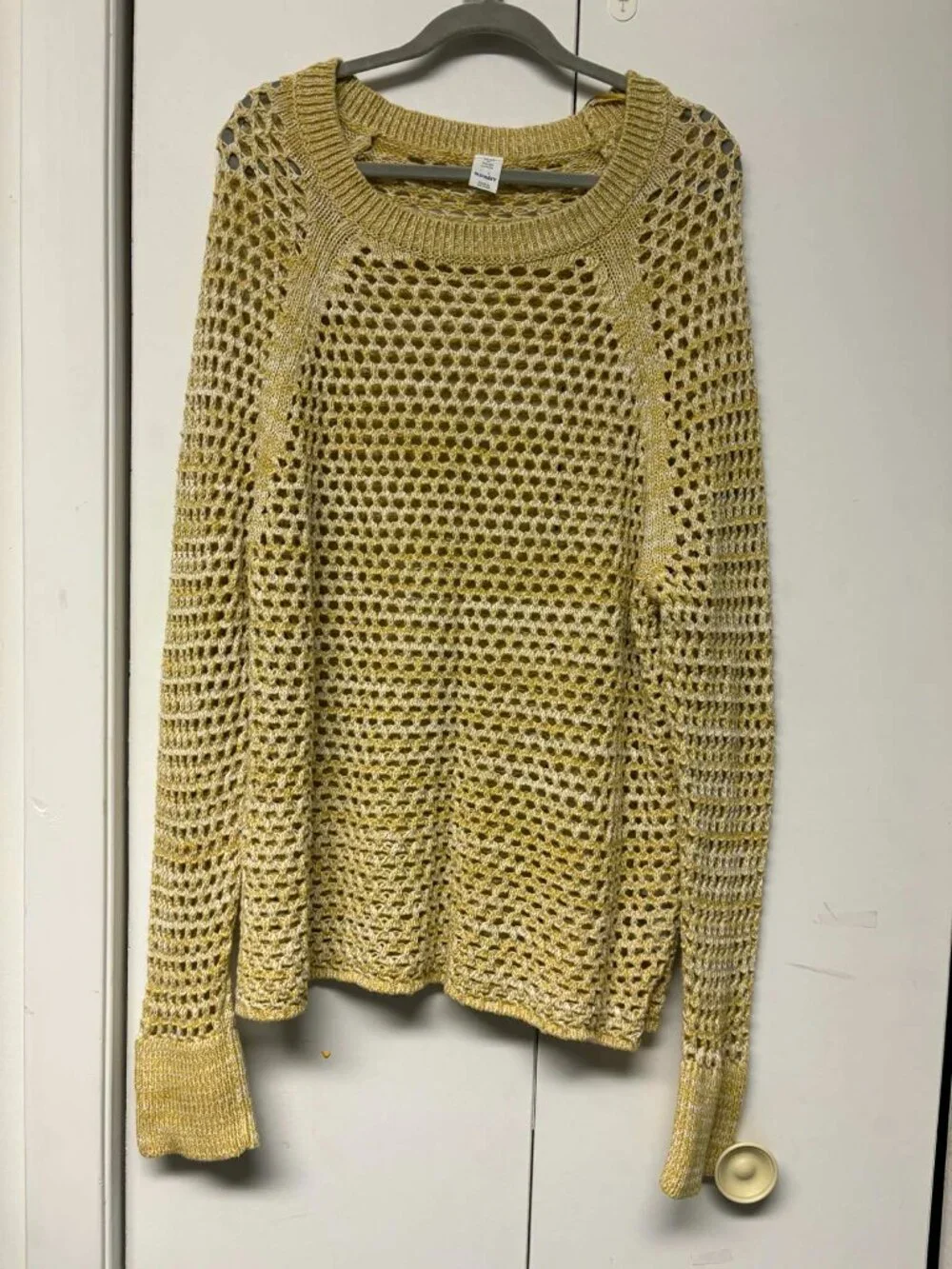 Old Navy Seaside Cotton Open-Knit Raglan Sweater Medium